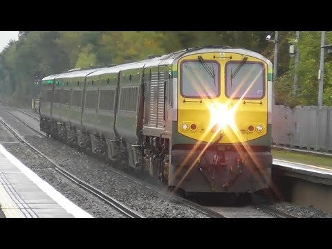 Irish Rail 201 Class Loco and Mark 4 Intercity Train - Monasterevin Station, Kildare