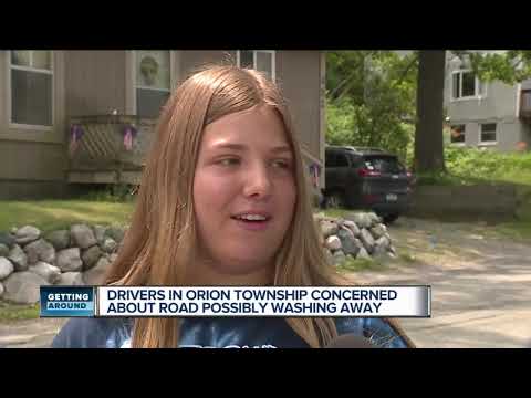 Drivers in Orion Township concerned about road possibly washing away
