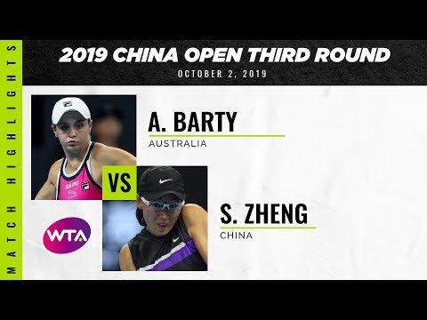 Ashleigh Barty vs. Zheng Saisai | 2019 China Open Third Round | WTA Highlights