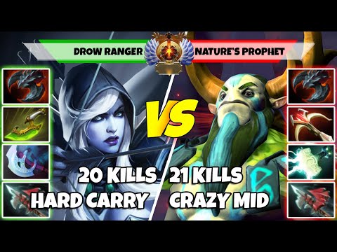 DROW RANGER (Carry) vs NATURE'S PROPHET (Mid) - Battle Of Immortal Rank Dota 2 Players - Z Dota 2