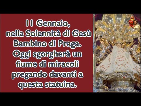 11 Gennaio, nella Solennità di Gesù Bambino di Praga. Oggi sgorgherà un fiume di miracoli
