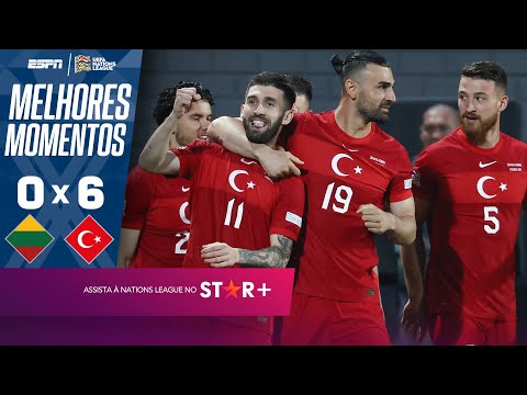 TURQUIA HUMILHA LITUÂNIA E FAZ 6 A 0 FORA DE CASA NA NATIONS LEAGUE | MELHORES MOMENTOS