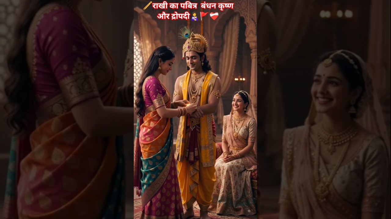🪅राखी का पवित्र बंधन 🪔 कृष्ण और द्रौपदी”🪈💗#sorts #bhakti #ytshorts #sort #krishnadraupadi 🪔