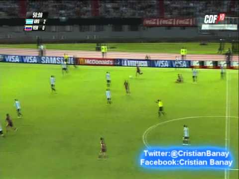 Argentina 3 Venezuela 0 (TV Chilena) Eliminatorias Brasil 2014 Los goles (22/3/2013)