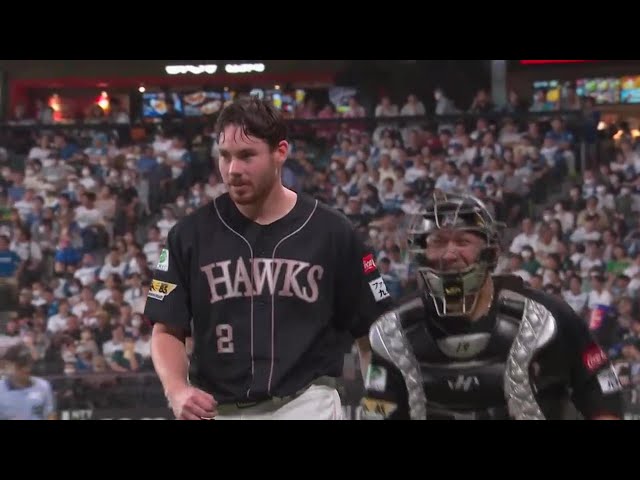 【5回裏】今季2勝目!! ホークス・C.スチュワート・ジュニア 5回1失点に抑える好投!!  2023年8月6日 北海道日本ハムファイターズ 対 福岡ソフトバンクホークス
