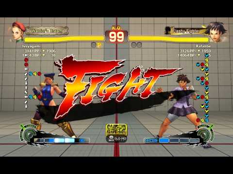 SSF4 AE 2012 Live PC Online Match - LVSyagami (Cammy) VS Rafalibe (Makoto)
