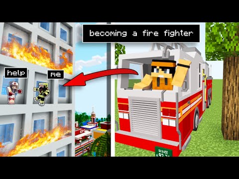 BreyxTv Minecraft - Becoming a FIRE FIGHTER in Minecraft PE