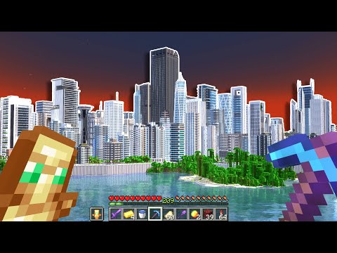 How I Built a MEGA City in Minecraft Survival