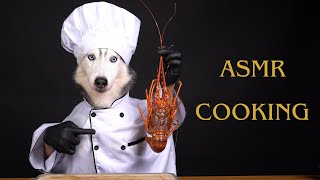 COOKING ASMR / HUSKY CHEF / SPAGHETTI WITH LOBSTER