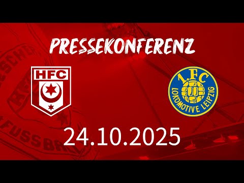 Pressekonferenz nach dem Spiel des HFC gegen den 1. FC Lokomotive Leipzig