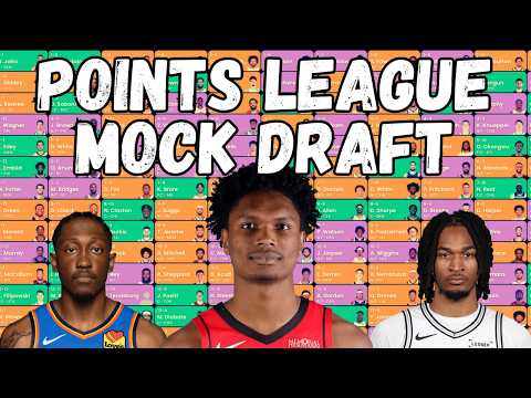Thumbnail for Fantasy Basketball Points League Mock Draft 2026-27 (Expert NBA Sleepers, Busts and Strategy)