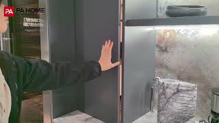 Refined Elegance Unveiling Gray Marble Kitchen Cabinets in Modern Design