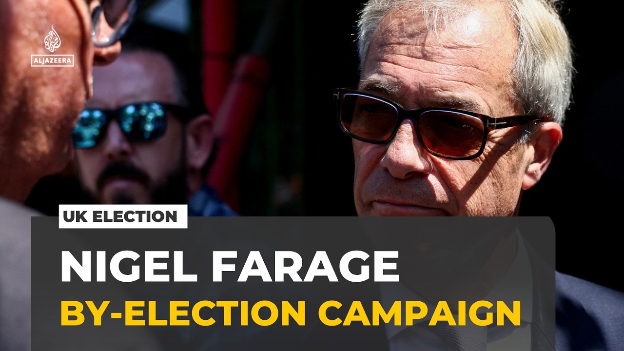 UK reform party leader triggers vote: Nigel Farage begins campaigning in by-election