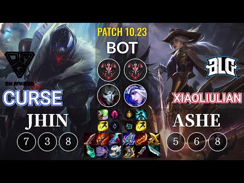 OMG Curse Jhin vs BLG xiaoliulian Ashe Bot - KR Patch 10.23