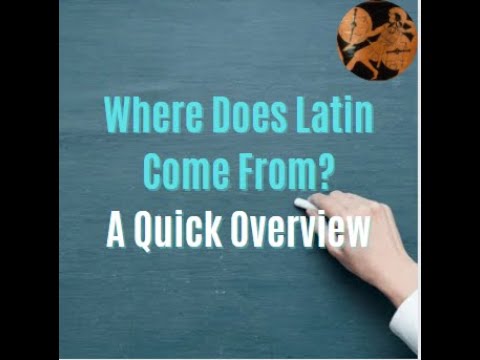 Where Does Latin Come From?