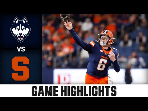 UConn vs. Syracuse Game Highlights | 2024 ACC Football