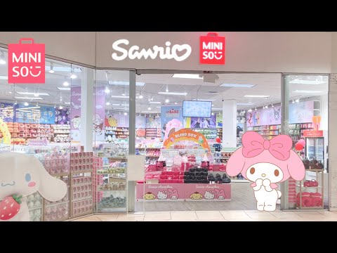 🌸Comprando no NOVO Miniso!🌸 CHEIO de itens Sanrio + material de papelaria