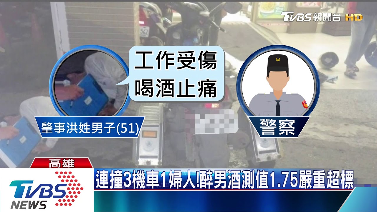 轉彎失控！　酒駕男衝進騎樓撞飛無辜婦