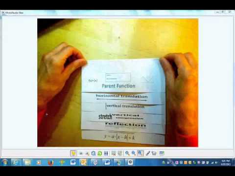 Flipbook Transformation Absolute Value Functions