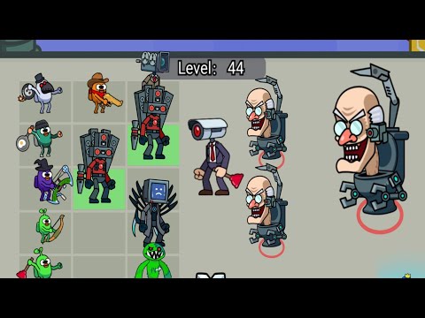 Merge War Monster Fight: Little Blue Monster vs Amung Us , Skibidi Toilet Monster Battle