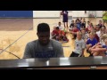Carlton Bragg Impressive Piano Solo At Basketball Camp