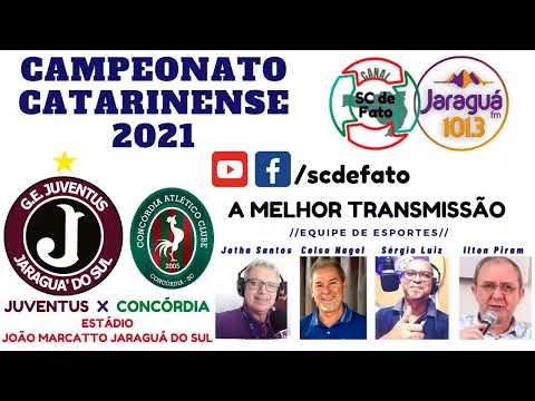 TRANSMISSÃO DO CAMPEONATO CATARINENSE 2021 - JUVENTUS 2X1 CONCÓRDIA