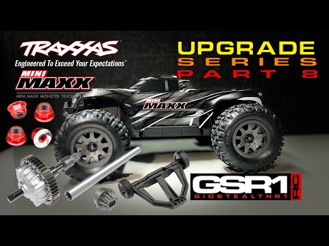 Traxxas Mini Maxx Upgrade Series Part 8 Center Diff : Center Driveshaft : Wheelie bar : Wheel Nuts