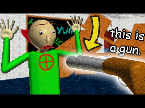 A STUDENT BRINGS A SHOTGUN IN A SCHOOLHOUSE?! | Baldi's Basics MOD