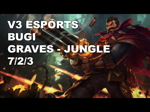V3 Esports Bugi Jungle Graves vs Gragas - KR Challenger Rank Game