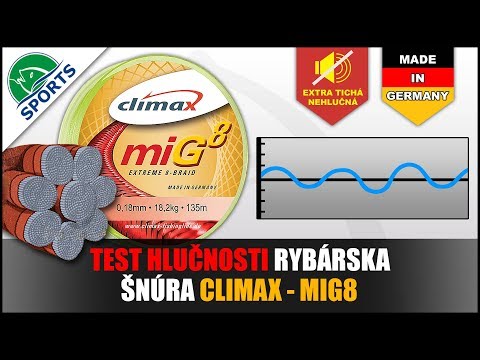 CLIMAX - Šnúra MiG 8 Braid Olive SB 0,14 mm 13,5 kg 135 m