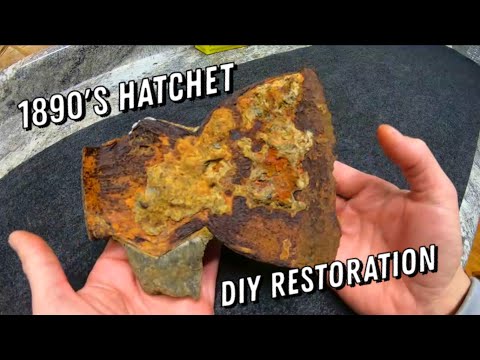 Rusted Hatchet/Axe restoration. Found underwater!
