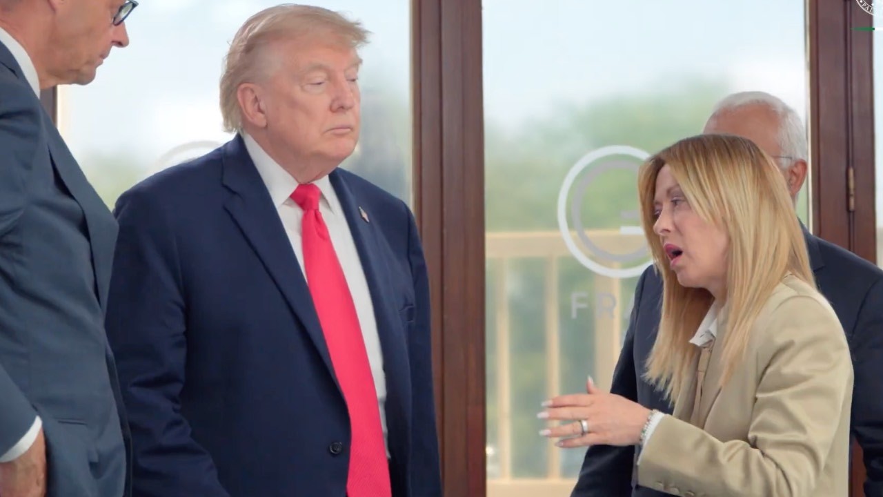 INCONTRO MELONI-TRUMP AL G7 DI ÉVIAN-LES-BAINS