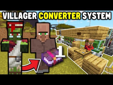 Minecraft - ZOMBIE VILLAGER CONVERTER & Curing Station (1.21+)