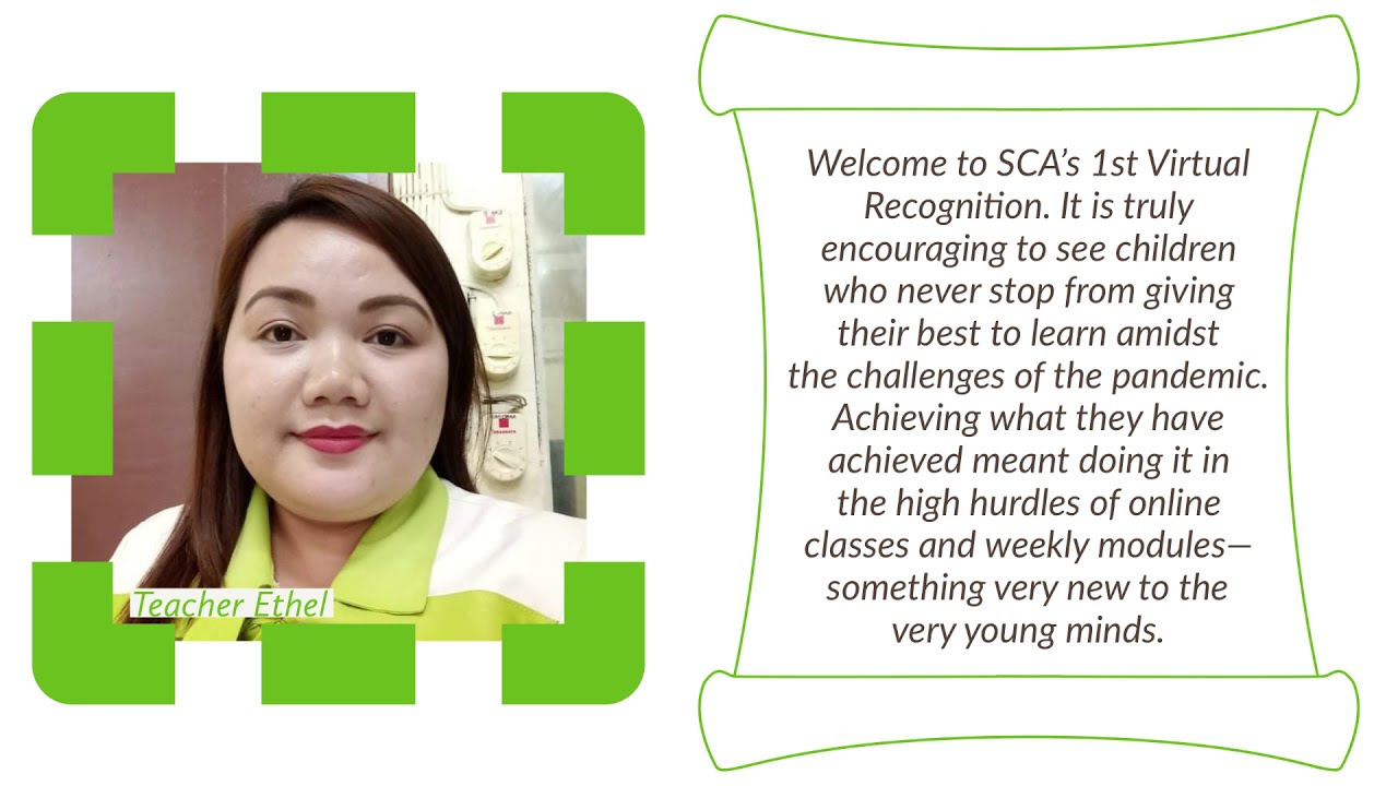 SCA 1st Quarter Virtual Recognition S.Y. 2020-2021