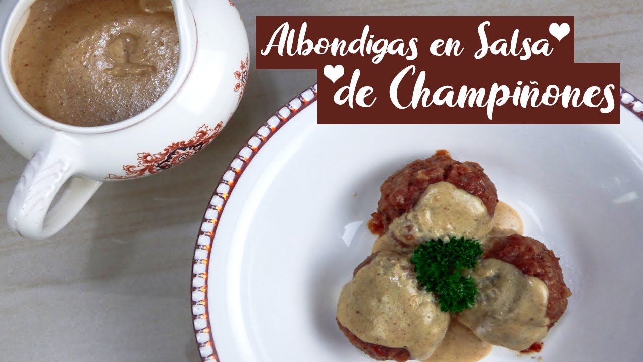 DELICIOSAS Albóndigas 😋 en Salsa de Champiñones | Recetas by Goyito