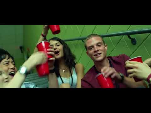 Project Almanac trailer still: found-footage frame as the prototype time machine hums in a cluttered basement