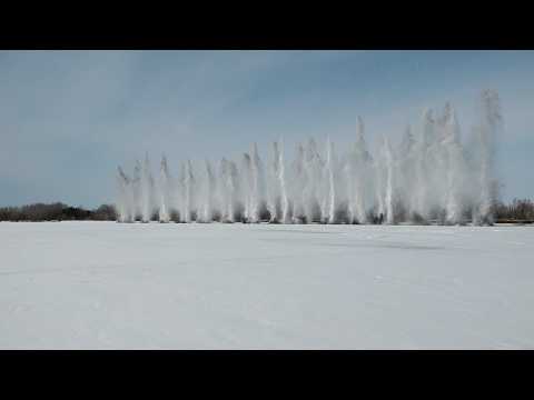 Подрыв льда провели в Мальцевой Курье ("Будни", 27.03.26г., Бийское телевидение)