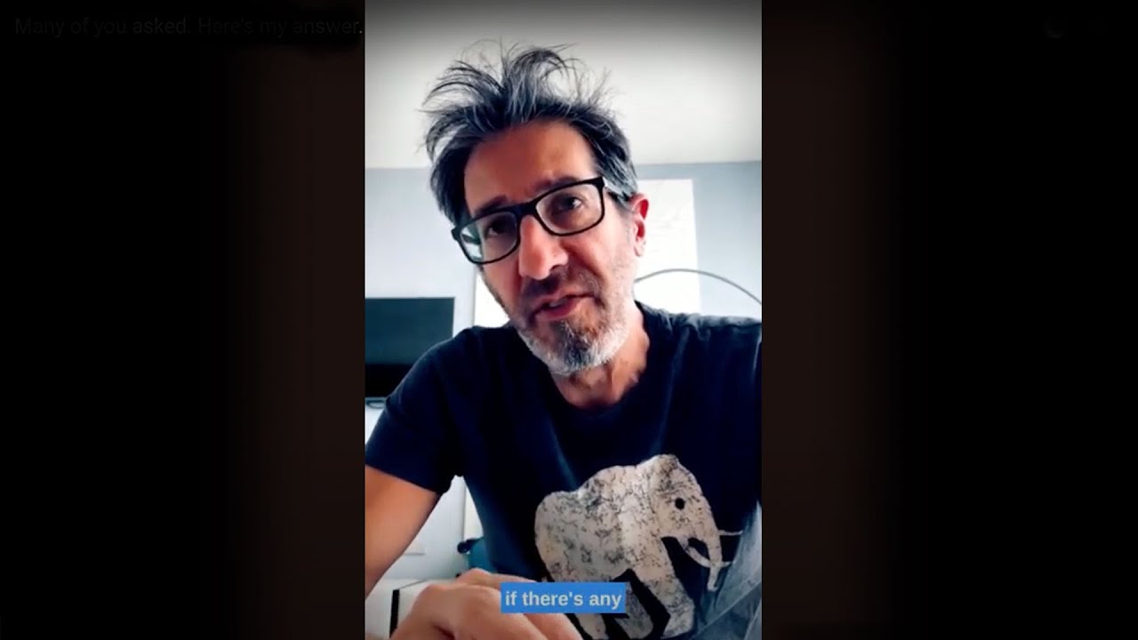 Many of You Asked. Here's My Answer.