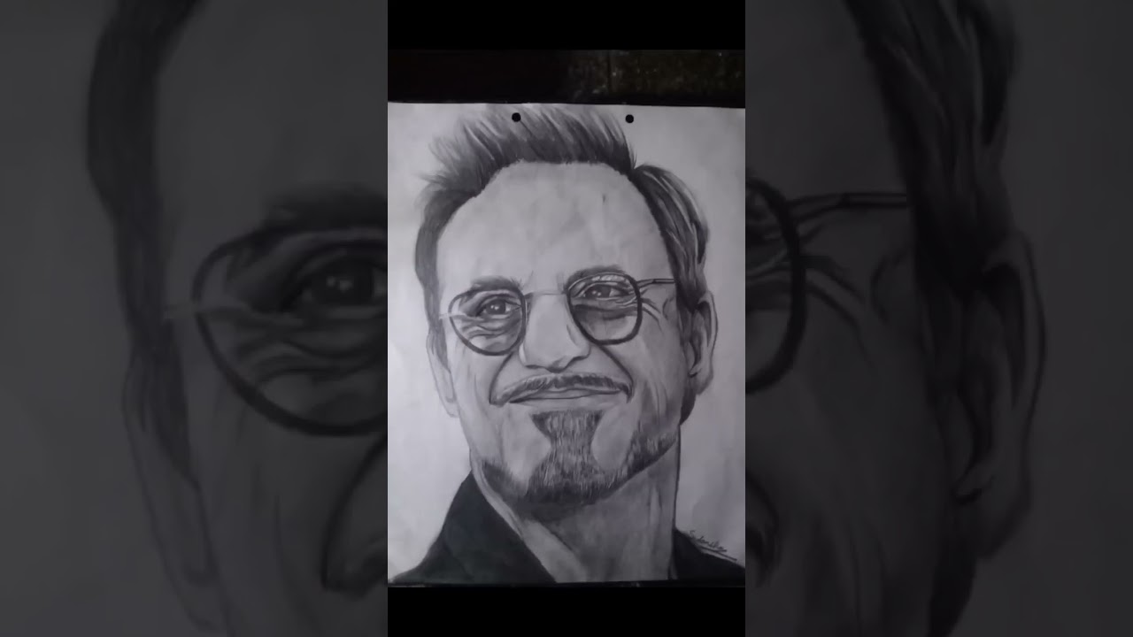 Tony Stark Pencil Shading drawing #Ironman