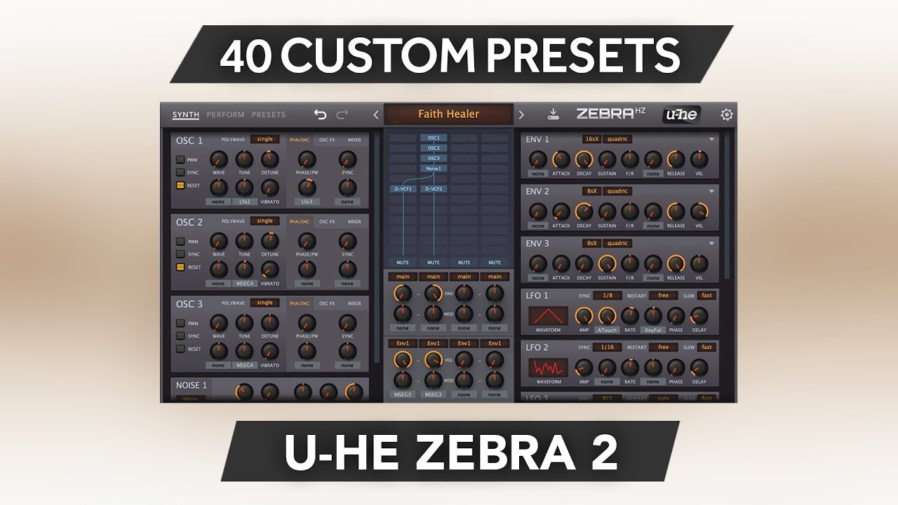 KLL003 - Analog Soundset - U-HE Zebra2 ( 40 presets ) - Video Preview 1