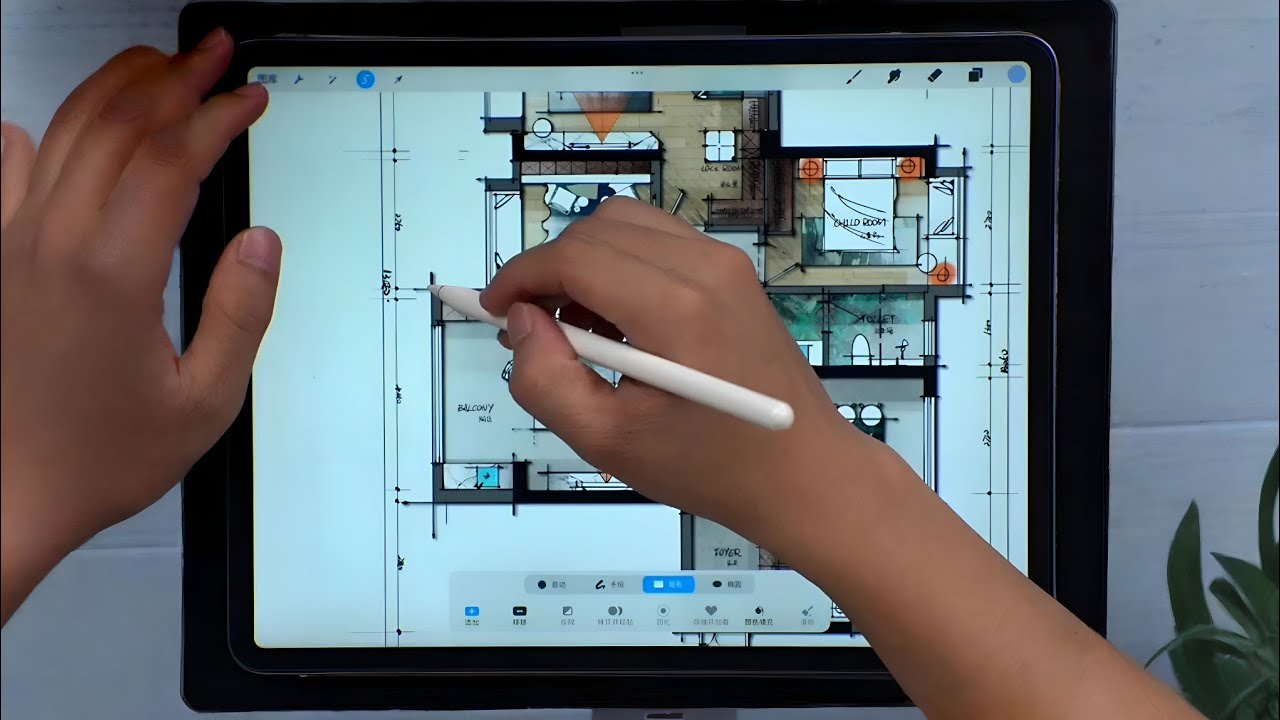 Quickly create bird's-eye views with Procreate!#procreatepainting #designer #ipadhanddrawing