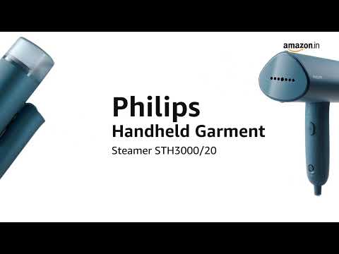 PHILIPS Handheld Garment Steamer STH3000/20 - Compact & Foldable, Convenient Vertical Steaming,