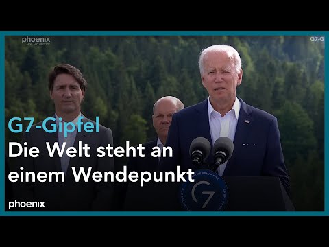 Auftaktstatements beim G7 Gipfel in Elmau: Biden, von der Leyen, Trudeau, Scholz