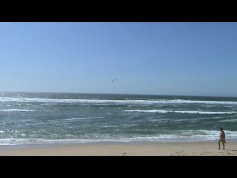 Beach and ocean in Costa Nova, near Aveiro