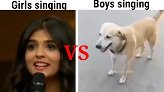 Girls vs boys singing  girl vs boy  meme