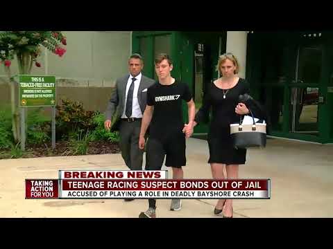 Teen suspect in Bayshore Boulevard street racing deaths of mother, toddler bonds out of jail