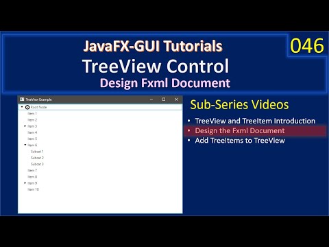 Treeview | Part 2 - Design via SceneBuilder | JavaFx GUI Tutorial #46