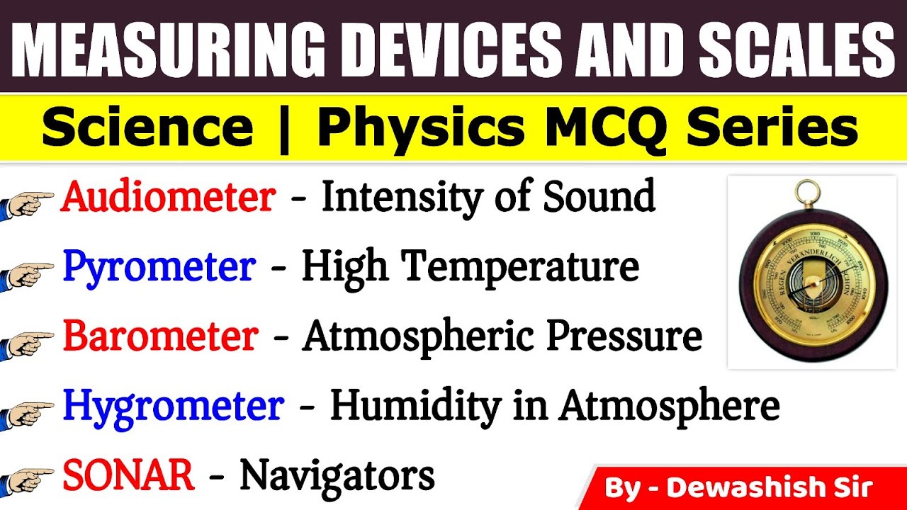 General Science MCQ | Measuring Devices and Scales | Physics MCQ | Most Expected Science Gk MCQs |