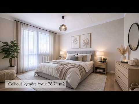 Video Pronájem bytu 3+1 s balkónem a sklepem, Ledeč nad Sázavou, 78,71 m²