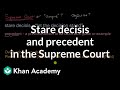 Stare decisis and precedent in the Supreme Court | US government and civics | Khan Academy